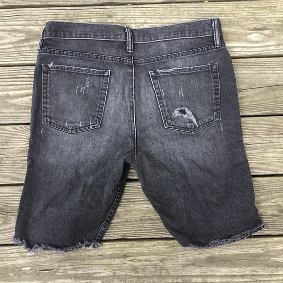 BDG dark denim distressed shorts - Picture 3 of 4